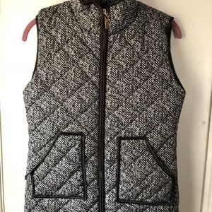 black and white vest
